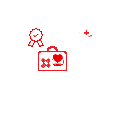 Red Cross Heart Sticker by Canadian Red Cross