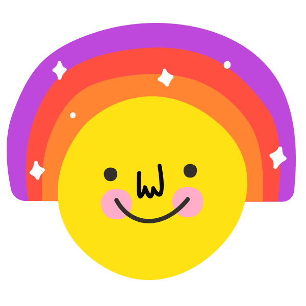 Happy Rainbow Sticker by Jonathan Mont