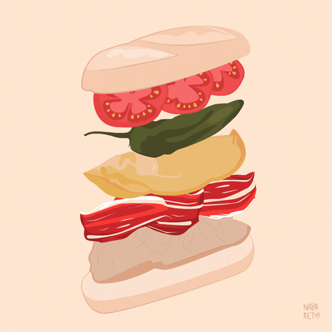 Comida Sandwich GIF by Nazaret Escobedo