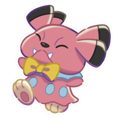 Bowtie Ditto Sticker by Pokémon