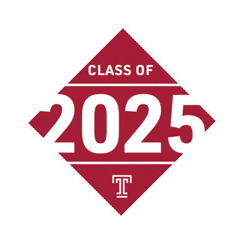 Class Of 2025 Sticker by Temple University