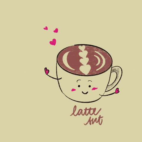 janetotolau love coffee hearts tea GIF