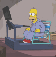 working out the simpsons GIF