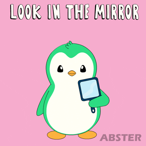 Think Look In The Mirror GIF by Abster