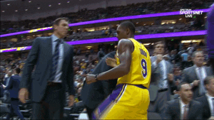 Cleaning Up Los Angeles Lakers GIF by NBA