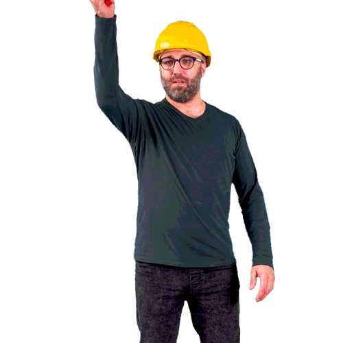 Construction Worker Sticker by Stavario