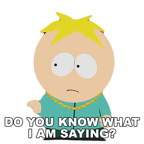 What Am I Saying Butters Scotch Sticker by South Park for iOS & Android