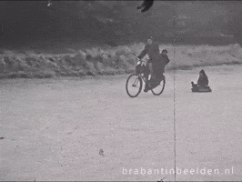 Snow Bicycle GIF by BrabantinBeelden