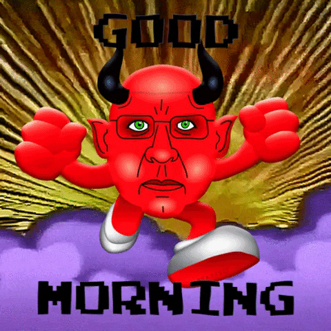 Good Morning Devil GIF by PEEKASSO