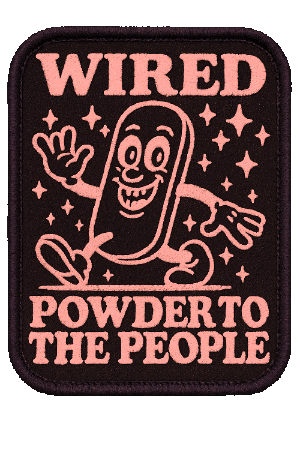 Powder To The People Snowboarding Sticker by Rob
