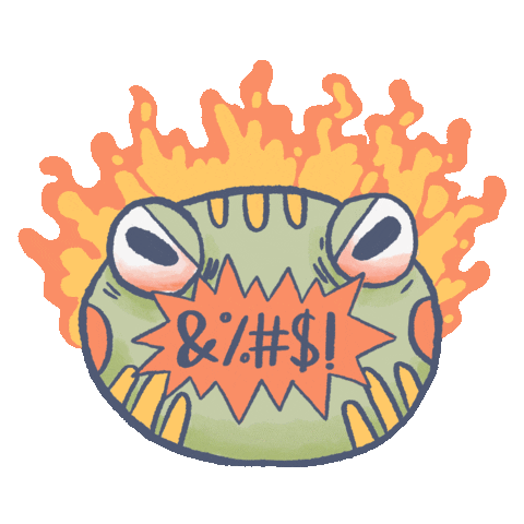 Angry Fire Sticker by putri