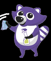 clubmeineliebe raccoon любовь енот чистота GIF