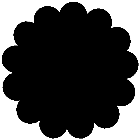 yourbuddymeg flower black background seal Sticker