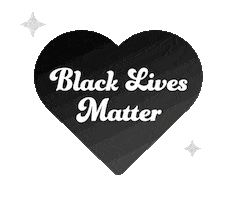 Black Lives Matter Heart Sticker by Digital Beauty HQ