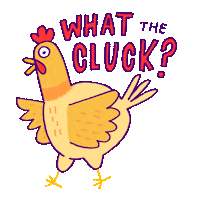 Chicken What Sticker by Steph Stilwell
