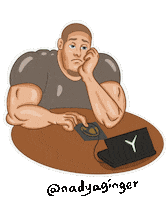 NadyaGinger bored nadyaginger alyosha alyoshenka Sticker