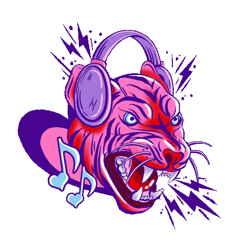 Angry Music Lover Sticker by Pink Fang