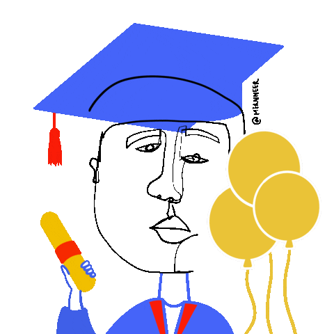 Graduation Balloons Sticker