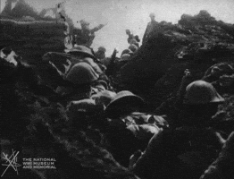 NationalWWIMuseum black and white military soldier footage GIF