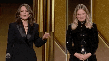 Amy Poehler Pats Head GIF by Golden Globes