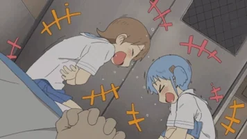 anime laughing comments hentai nichijou GIF