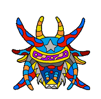 Puerto Rico Vejigante Sticker by MOYOGASH