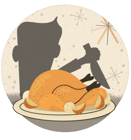 Hungry Holiday Sticker by Suhiidraws