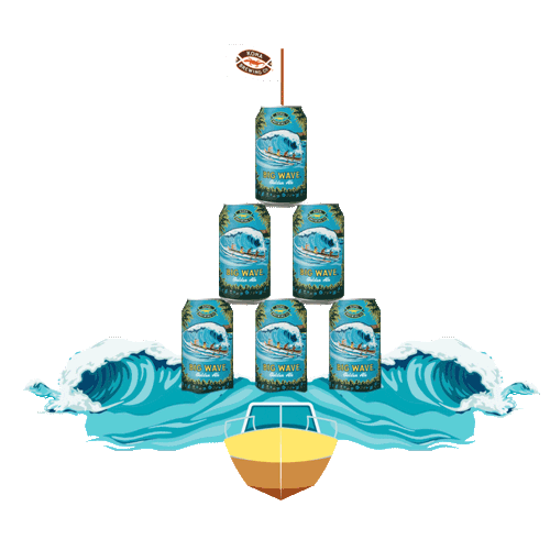 Party Drinking Sticker by Kona Brewing Company