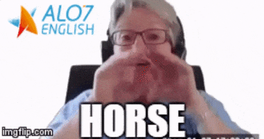 horse total physical response GIF by ALO7.com
