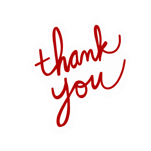 Thanks Thank You Sticker by Jessica Bean