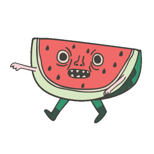 eyeyahmag food evil watermelon water melon Sticker