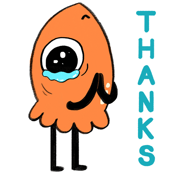 Animation Thank You Sticker by Holler Studios