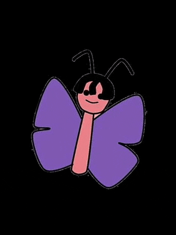 yahelireyes happy mariposa morado insecto GIF