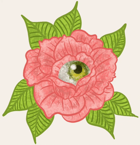 Flower Eye GIF by Janerevae