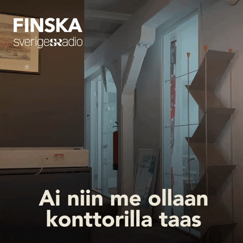 Sverigesradiofinska etätyö sveriges radio finska aamu på finska konttorilla GIF