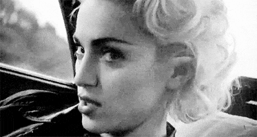 black and white madonna GIF