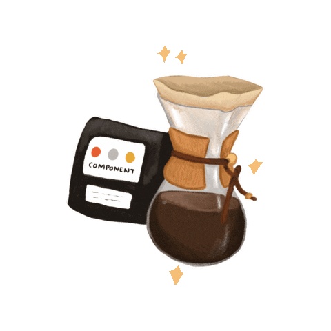 Component Coffee Lab Sticker by Elowyn