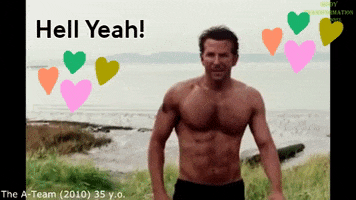 sexy handsome bradley cooper topless GIF