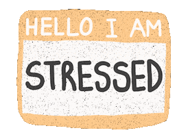 Stressed Orange Sticker