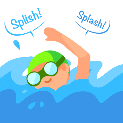 Splish Splash Swimming Sticker by EchoKids