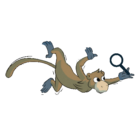 Monkey Search Sticker by vrpixel communication agency