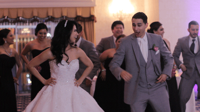 Wedding reception dancing GIF