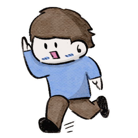 Illustration Running Sticker