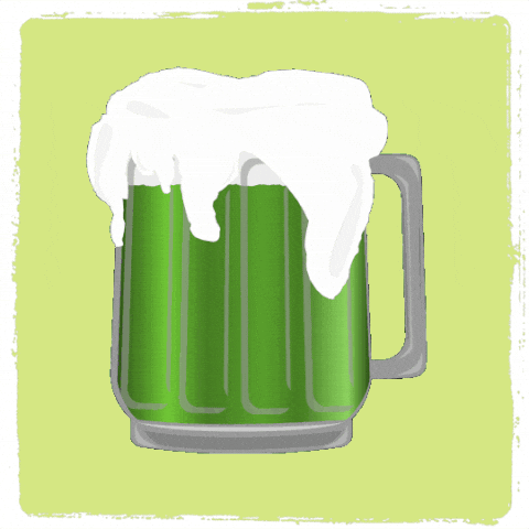 Zooming Saint Patrick GIF