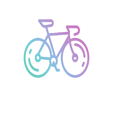 disco cycling Sticker