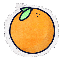 Orange Fruit Sticker by Kev Lavery