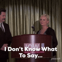 I Dont Know What To Say Season 2 GIF by Parks and Recreation