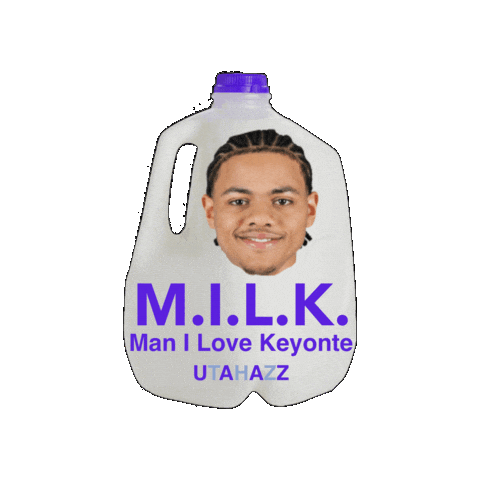 Utah Jazz Milk Sticker
