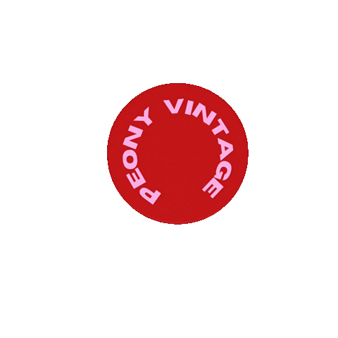 Peony Vintage Sticker