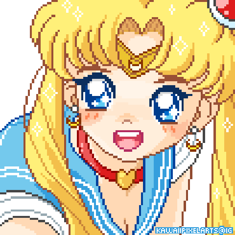 Happy Sailor Moon GIF by KawaiiPixelArts